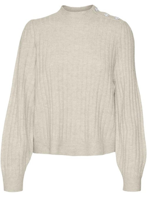 Vero Moda Melya Beige Dames Trui - Kiabi Vero Moda Melya Beige Dames Trui - Kiabi