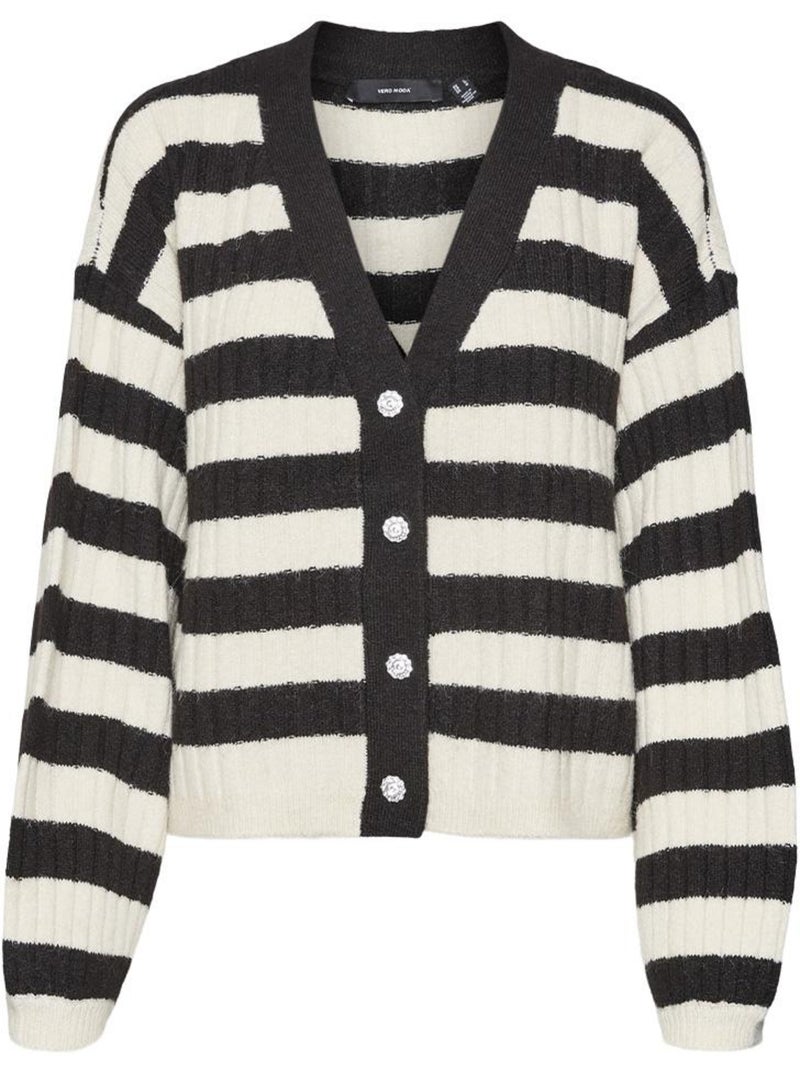 Vero Moda Melya Dames Vest Zwart/Wit Zwart - Kiabi