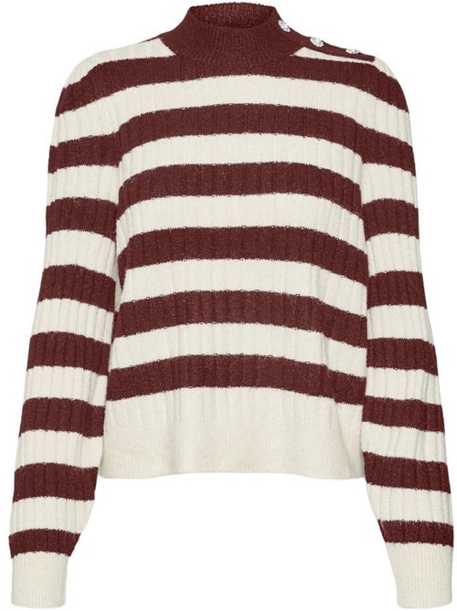 Vero Moda Melya Gestreept Bordeaux/Wit Damesvest - Kiabi Vero Moda Melya Gestreept Bordeaux/Wit Damesvest - Kiabi