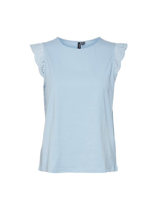 Vero Moda Memily T-shirt voor Dames - Blauw - Kiabi Vero Moda Memily T-shirt voor Dames - Blauw - Kiabi