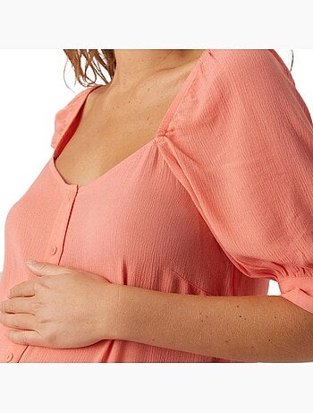 Vero moda menny positieblouse met rozenprint voor dames