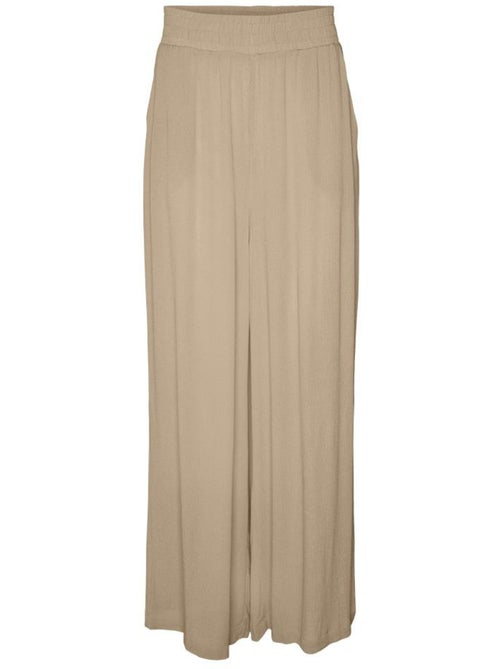 Vero Moda Menny Wide Beige Dames Pantalon - Kiabi Vero Moda Menny Wide Beige Dames Pantalon - Kiabi