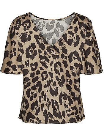 Vero moda merle bruin dames t-shirt