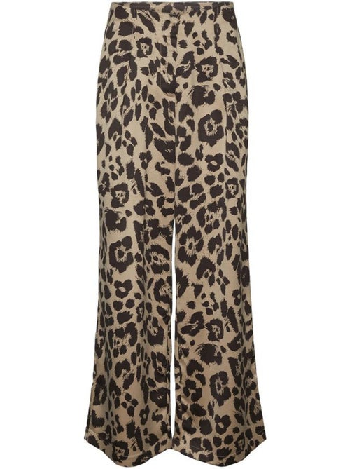 Vero Moda Merle Dames Pantalon Bruin/Beige - Kiabi Vero Moda Merle Dames Pantalon Bruin/Beige - Kiabi