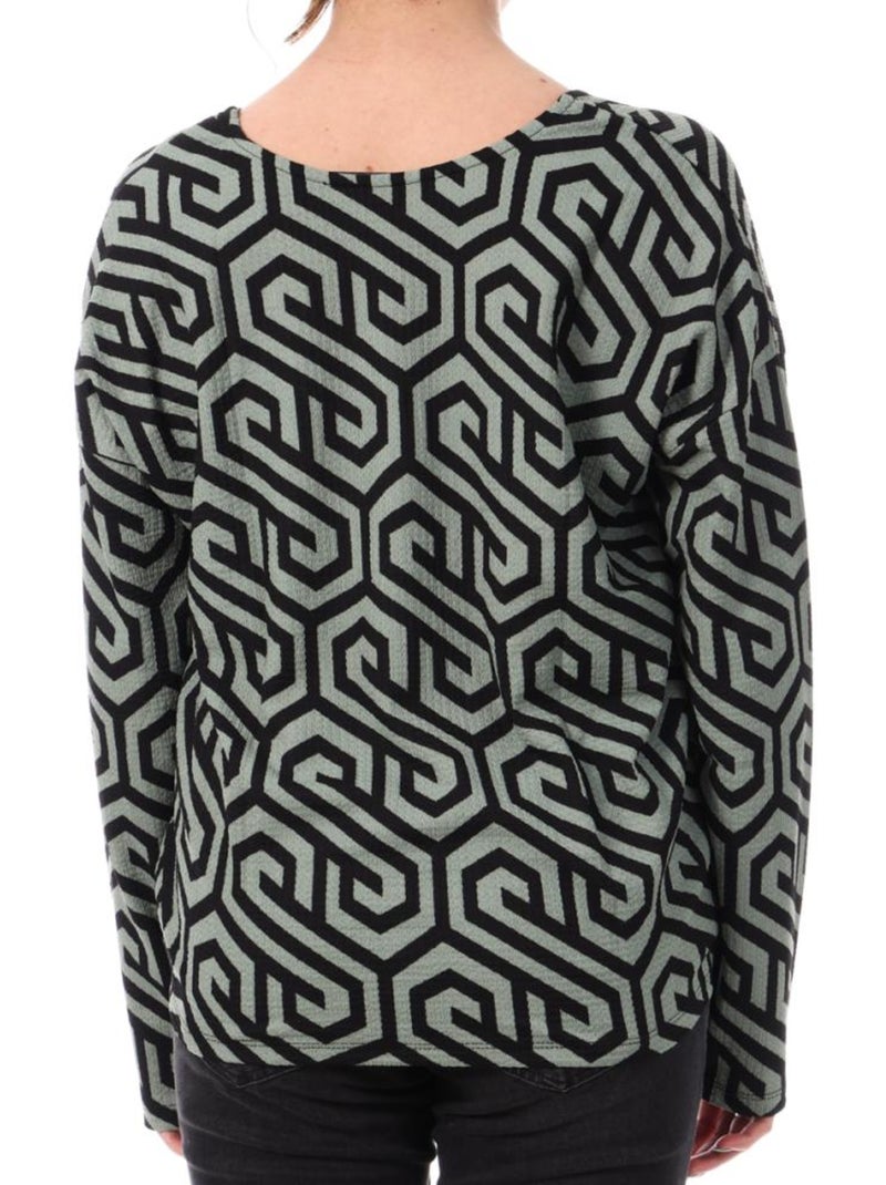 Vero Moda Merve Groen/Zwart Damesblouse Groen - Kiabi