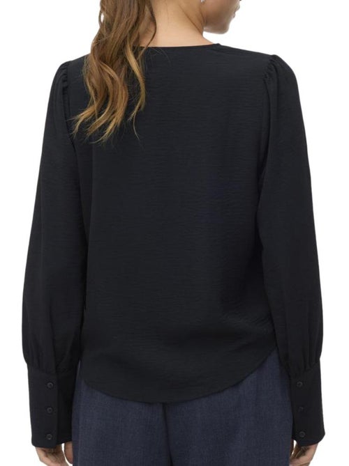 Vero Moda Mesme Zwarte Blouse voor Dames - Kiabi Vero Moda Mesme Zwarte Blouse voor Dames - Kiabi