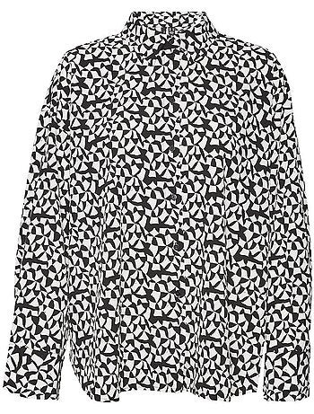 Vero moda meva oya dames blouse zwart/wit
