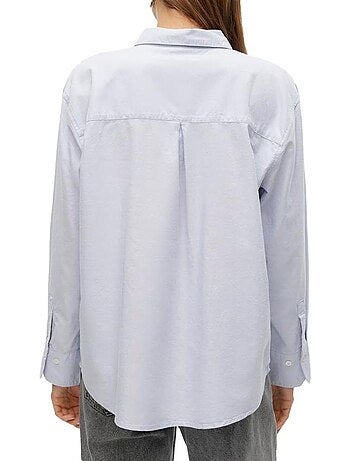 Vero moda mida oxford lichtblauwe dames blouse