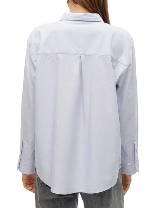 Vero Moda Mida Oxford Lichtblauwe Dames Blouse - Kiabi Vero Moda Mida Oxford Lichtblauwe Dames Blouse - Kiabi