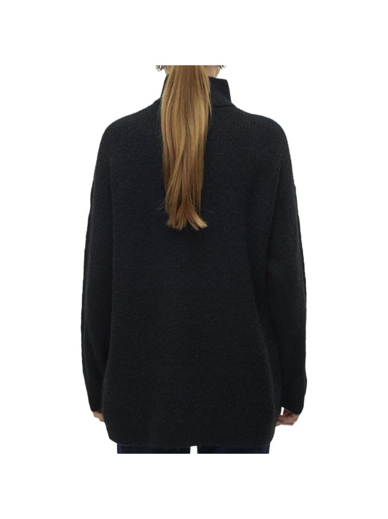 Vero Moda Mili Dames Trui met 1/4 Rits - Beige Zilvergrijs - Kiabi