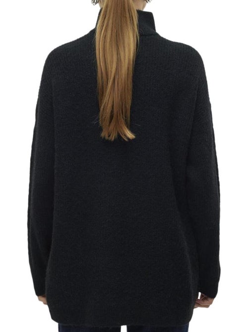 Vero Moda Mili Dames Trui met 1/4 Rits - Zwart - Kiabi Vero Moda Mili Dames Trui met 1/4 Rits - Zwart - Kiabi