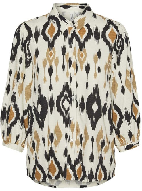 Vero Moda Mille Dames Blouse Zwart/Wit - Kiabi Vero Moda Mille Dames Blouse Zwart/Wit - Kiabi