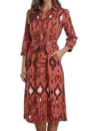 Vero moda mille roze jurk met 3/4 mouwen voor dames
