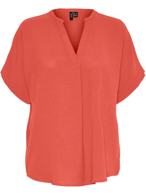 Vero Moda Minge Oranje Blouse voor Dames - Kiabi Vero Moda Minge Oranje Blouse voor Dames - Kiabi
