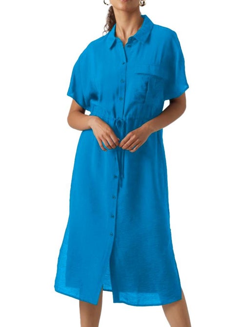 Vero Moda Miris Blauwe Jurk voor Dames - Kiabi Vero Moda Miris Blauwe Jurk voor Dames - Kiabi