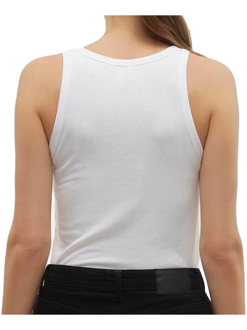Vero Moda Mirwina Witte Dames Débardeur Wit - Kiabi