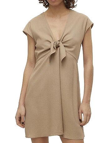 Vero moda mymilo beige jurk voor dames
