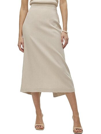 Vero moda mymilo hw 7/8 beige rok voor dames