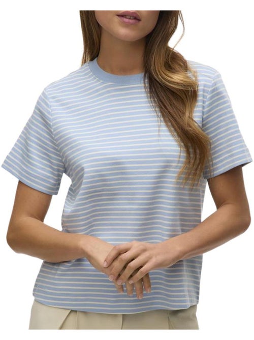 Vero moda naima t-shirt voor dames - blauw/wit gestreept - Kiabi