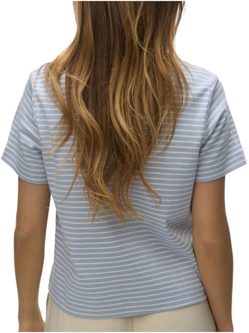 Vero moda naima t-shirt voor dames - blauw/wit gestreept Blauw - Kiabi