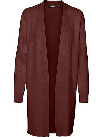 Vero moda nancy lang gilet voor dames - zwart/wit print