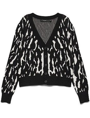 Vero moda nancy zwart-wit damesgilet