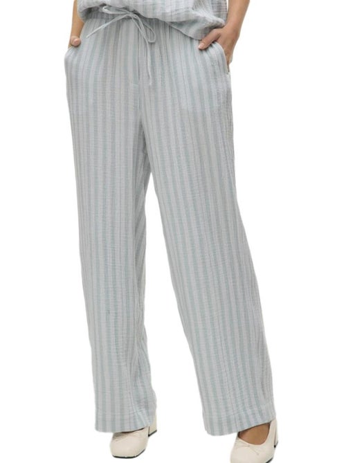 Vero Moda Nanna Dames Flared Broek - Blauw - Kiabi Vero Moda Nanna Dames Flared Broek - Blauw - Kiabi