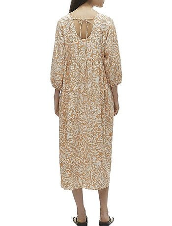 Vero moda nethe dames jurk oranje/ecru