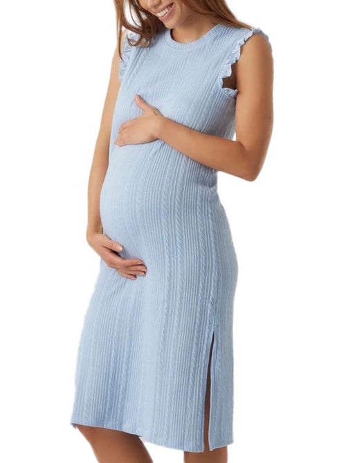 Vero Moda Nika Zwangerschapsjurk Blauw voor Dames - Kiabi Vero Moda Nika Zwangerschapsjurk Blauw voor Dames - Kiabi