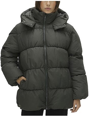 Vero moda nio kaki dames gewatteerde jas