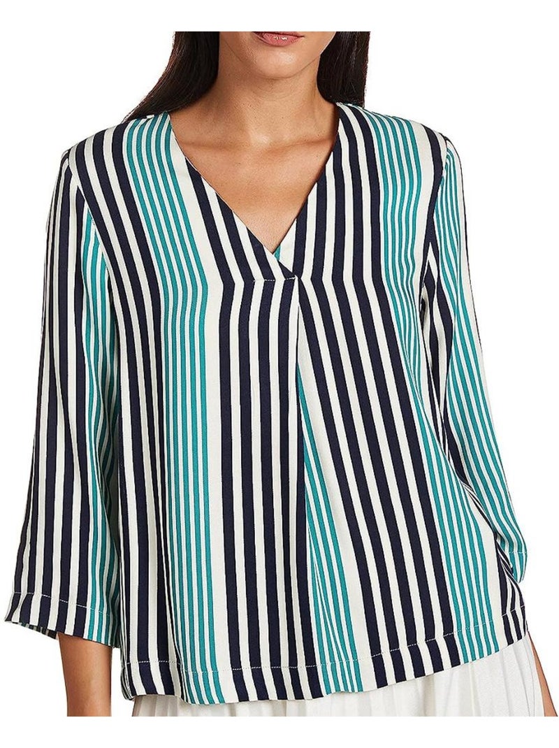 Vero Moda Niva Gestreepte Ecru Blouse voor Dames Ecru - Kiabi