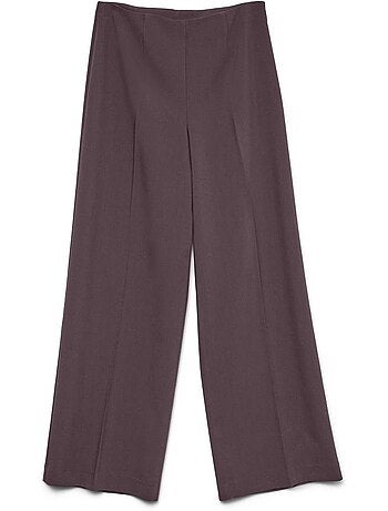 Vero moda nora dames soepele pruimkleurige pantalon