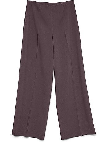Vero moda nora dames soepele pruimkleurige pantalon