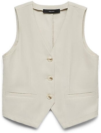Vero moda petrine beige dames gilet