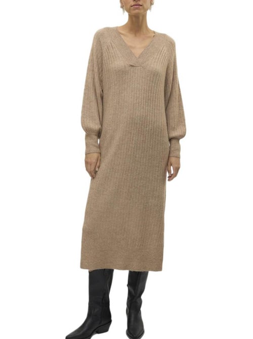 Vero Moda Philine Beige Jurk voor Dames - Kiabi Vero Moda Philine Beige Jurk voor Dames - Kiabi