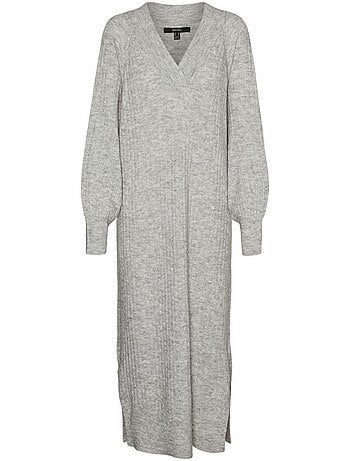 Vero moda philine grijze jurk voor dames