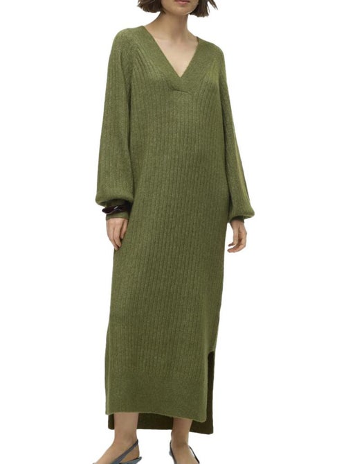 Vero Moda Philine Kakikleurige Jurk voor Dames - Kiabi Vero Moda Philine Kakikleurige Jurk voor Dames - Kiabi
