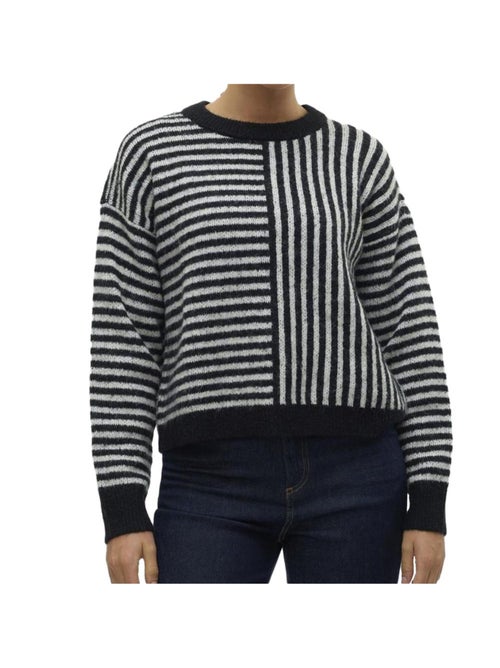 Vero Moda Ranus Dames Trui Beige/Zwart - Kiabi Vero Moda Ranus Dames Trui Beige/Zwart - Kiabi
