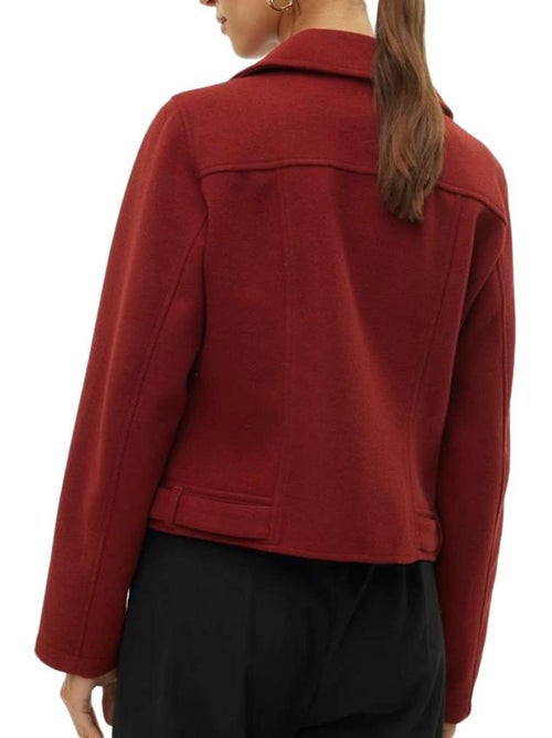 Vero Moda Rode Bikerjack voor Dames - Kiabi Vero Moda Rode Bikerjack voor Dames - Kiabi