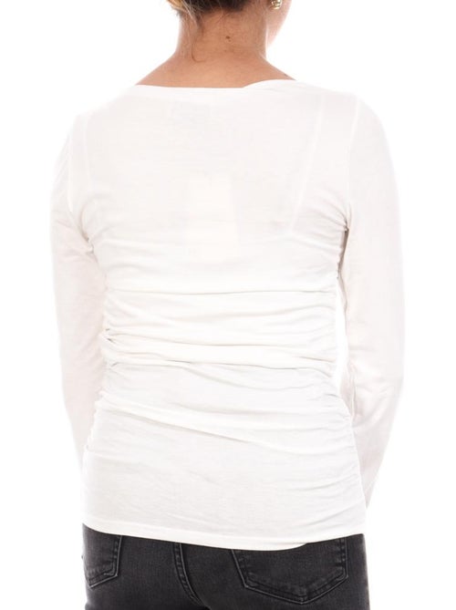 Vero Moda Saanvi Wit Dames T-shirt - Kiabi Vero Moda Saanvi Wit Dames T-shirt - Kiabi