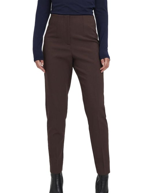 Vero Moda Sandy dames pantalon met hoge taille bruin - Kiabi Vero Moda Sandy dames pantalon met hoge taille bruin - Kiabi