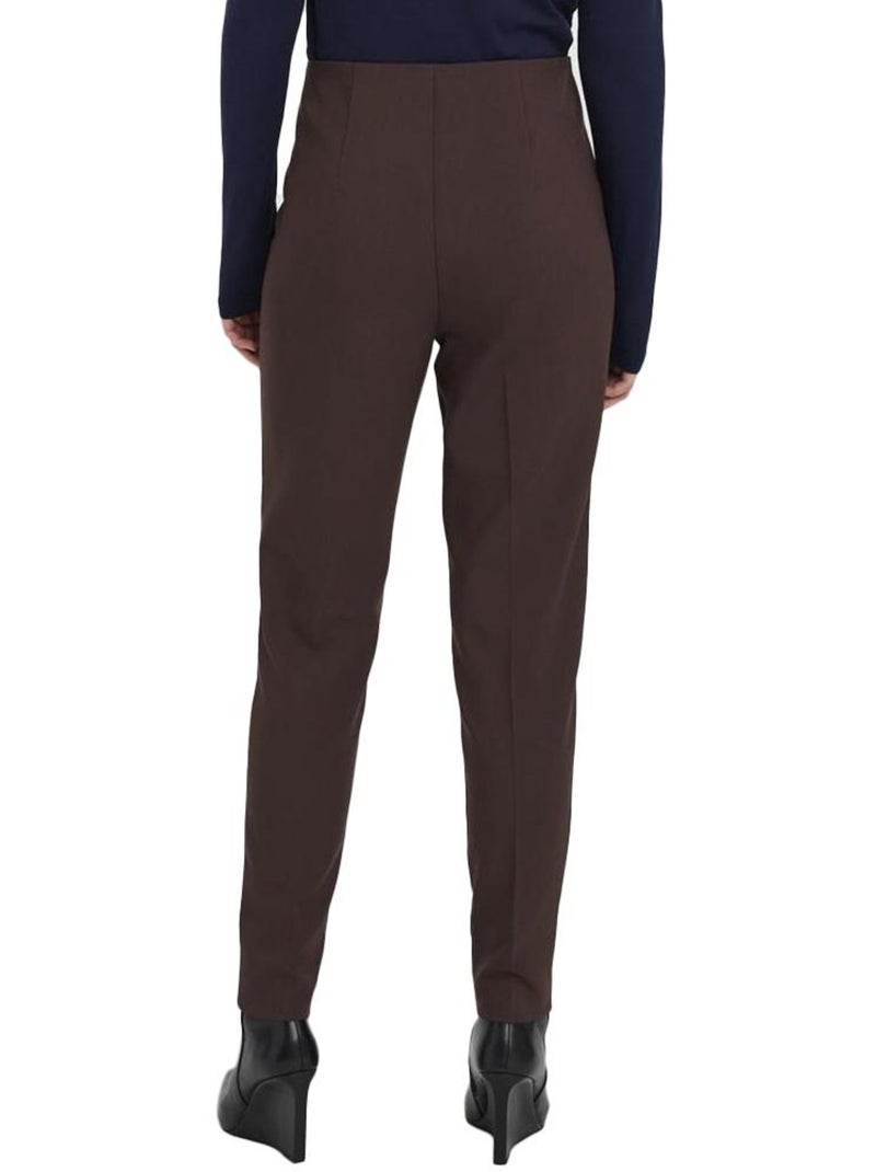 Vero Moda Sandy dames pantalon met hoge taille bruin Bruin - Kiabi