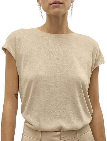 Vero moda sarah donkergrijs t-shirt voor dames