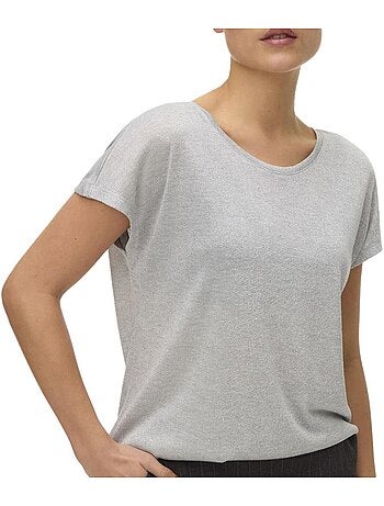 Vero moda sarah grijs dames t-shirt