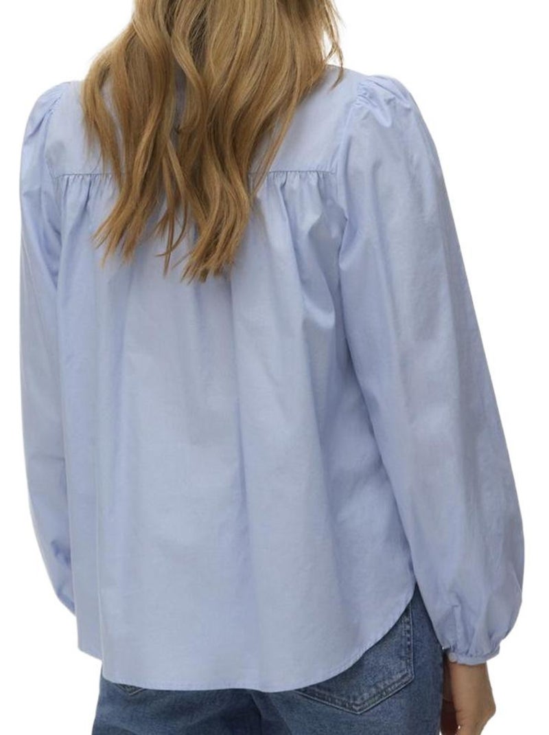 Vero Moda Sascha Blauwe Blouse voor Dames Blauw - Kiabi
