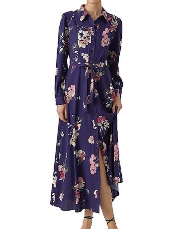 Vero moda shilah naja zwarte jurk met print voor dames