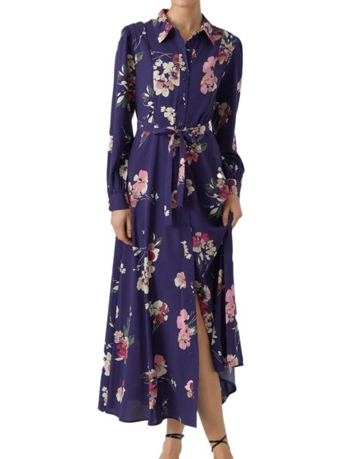 Vero Moda Shilah Naja Dames Jurk met Marineprint - Kiabi Vero Moda Shilah Naja Dames Jurk met Marineprint - Kiabi