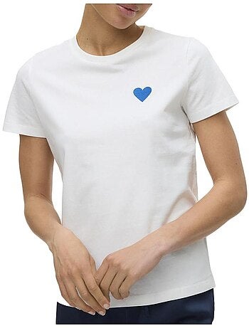 Vero moda silja francis wit t-shirt voor dames