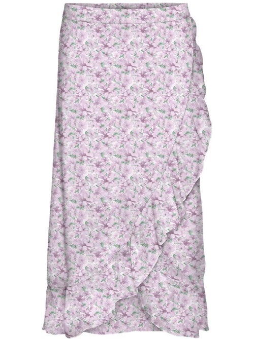 Vero Moda Smilla Paarse Bloemenrok voor Dames - Kiabi Vero Moda Smilla Paarse Bloemenrok voor Dames - Kiabi