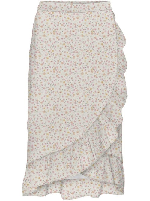 Vero Moda Smilla Witte Bloemenrok Dames - Kiabi Vero Moda Smilla Witte Bloemenrok Dames - Kiabi